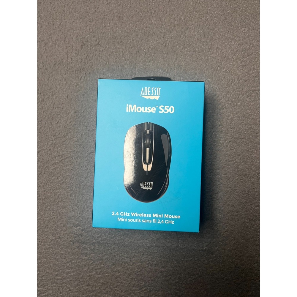 ADESSO iMouse S50 Wireless Mini Mouse Ambidextrous Design Work Home Brand New‎